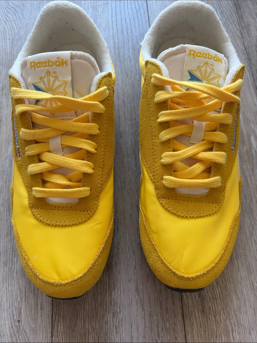 Reebok WomensYellow Classic Runner Sneakers